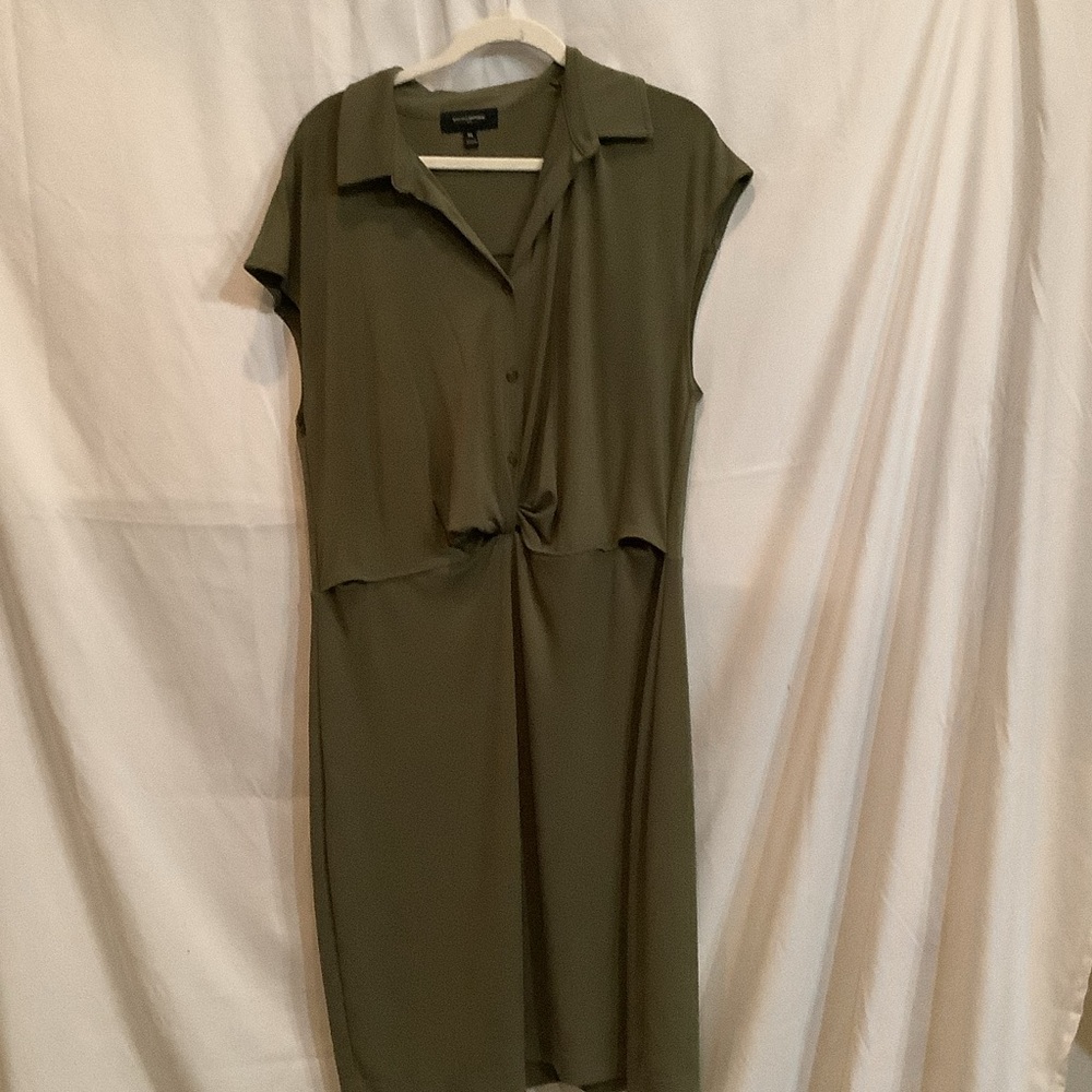 Banana Republic Khaki Midi Dress